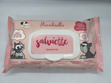 FERRIBIELLA WIPES - SENSITIVE BIO 40 PCS - BlondiePaws