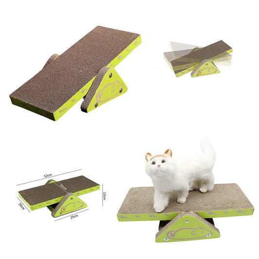 DURABLE CAT SCRATCHING SEESAW PATTERN - BlondiePaws