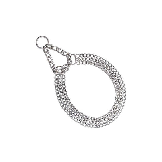 NOBBY CHAINS CHOKER , THREE ROWS - BlondiePaws
